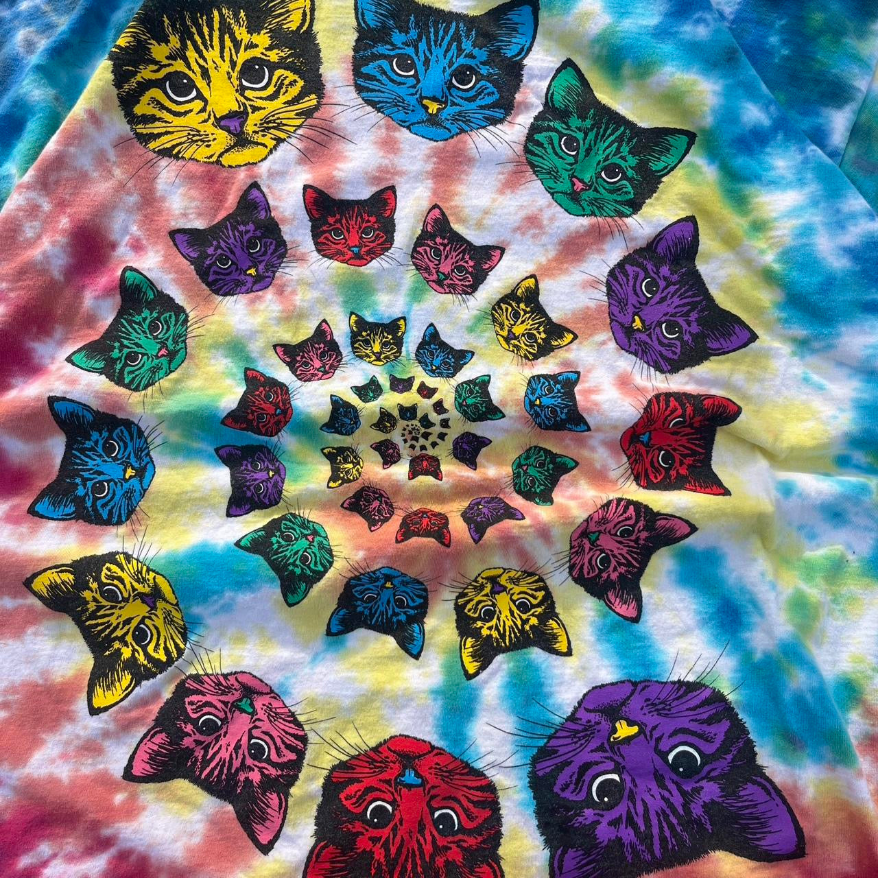 Tye Dye Cat Tee