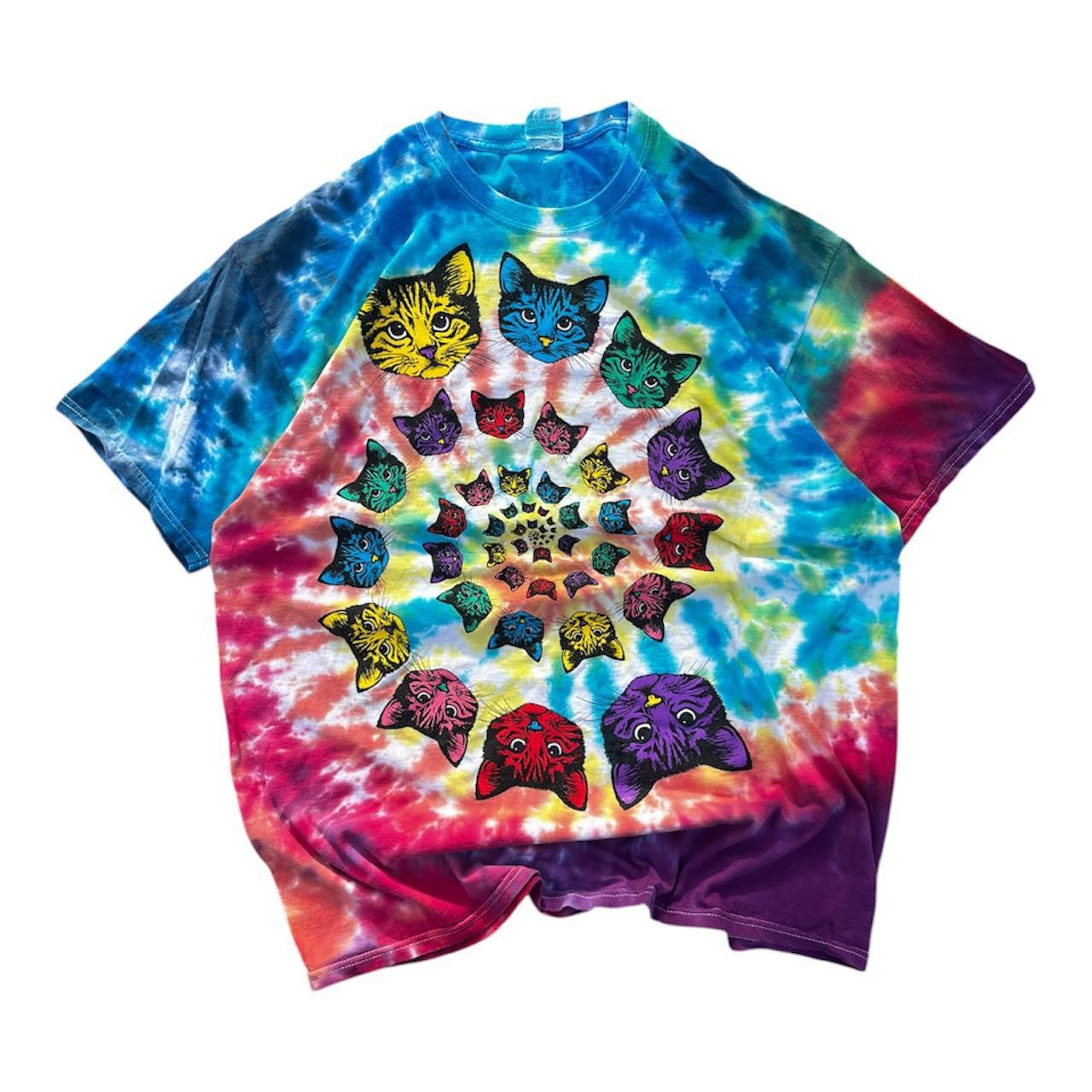 Tye Dye Cat Tee