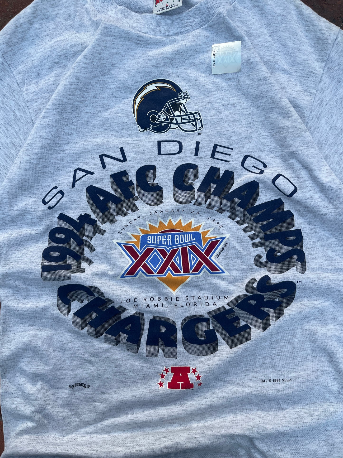 1995 San Diego Chargers Superbowl Tee