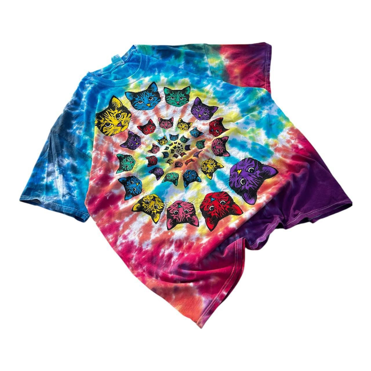 Tye Dye Cat Tee