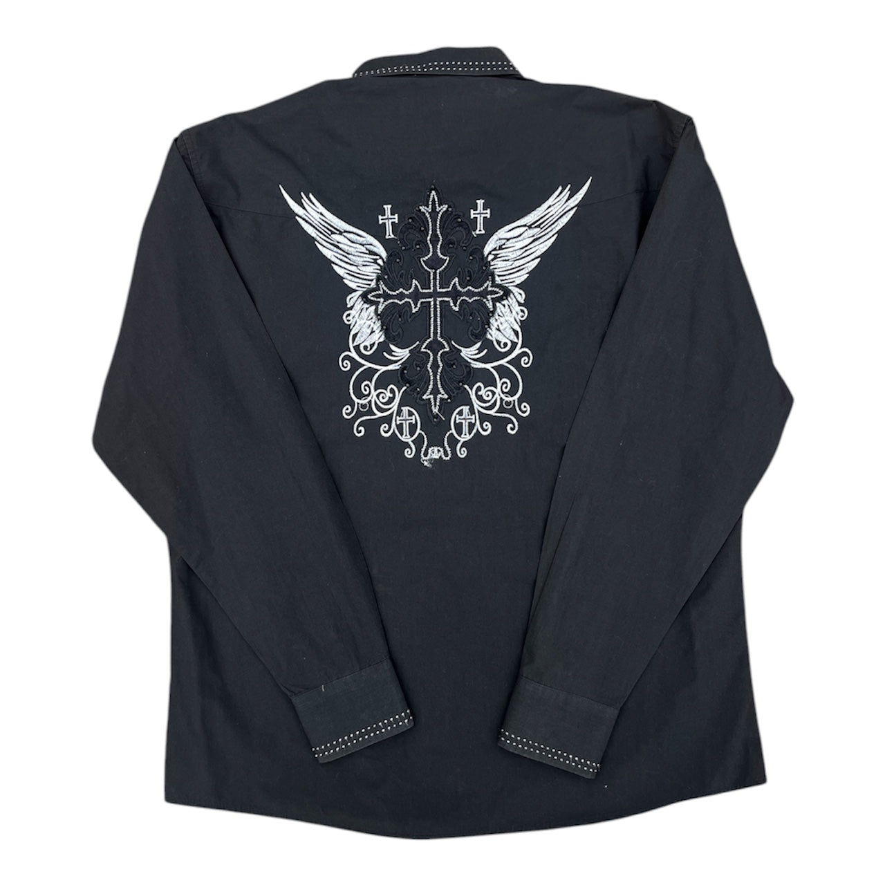 Y2K Cross Button Up